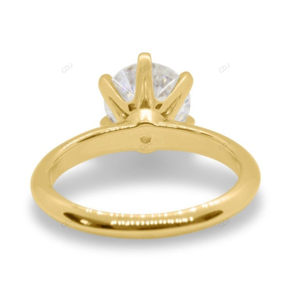 Six Prong Lab Grown Diamond Rose Gold Ring