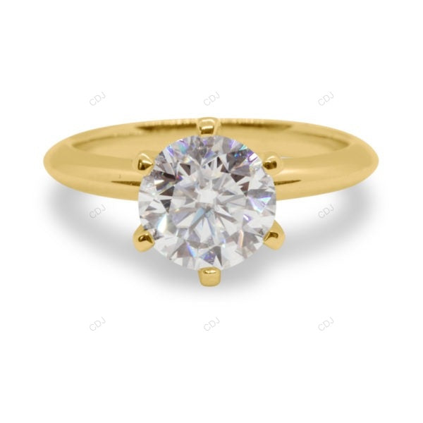 Six Prong Lab Grown Diamond Rose Gold Ring