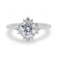 Rose Gold Flower Setting Lab Grown Diamond Ring