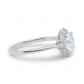 Rose Gold Flower Setting Lab Grown Diamond Ring