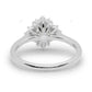 Rose Gold Flower Setting Lab Grown Diamond Ring