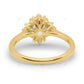 Rose Gold Flower Setting Lab Grown Diamond Ring