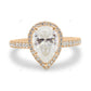Pear Cut Lab Grown Diamond Classic Style Gold Ring