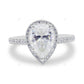 Pear Cut Lab Grown Diamond Classic Style Gold Ring
