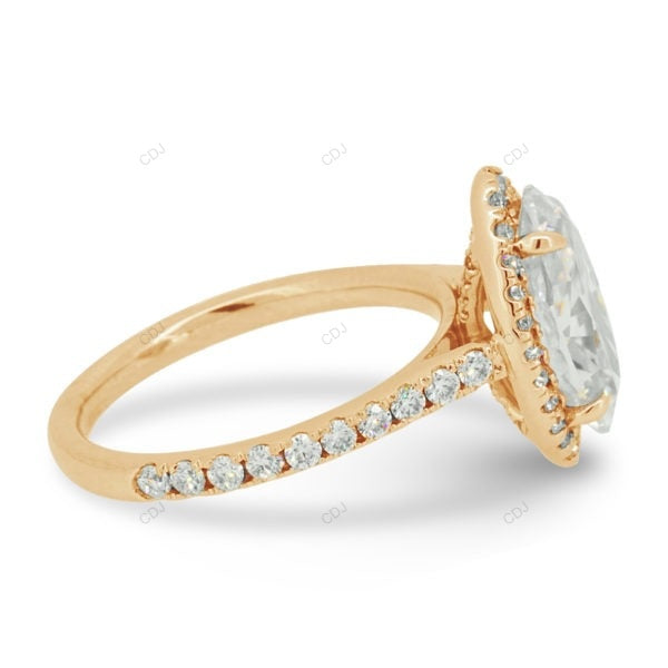 Marquise Cut Half Eternity Lab Grown Diamond Gold Ring
