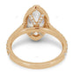 Marquise Cut Half Eternity Lab Grown Diamond Gold Ring