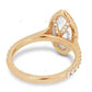 Marquise Cut Half Eternity Lab Grown Diamond Gold Ring