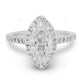 Marquise Cut Half Eternity Lab Grown Diamond Gold Ring