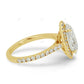 Marquise Cut Half Eternity Lab Grown Diamond Gold Ring