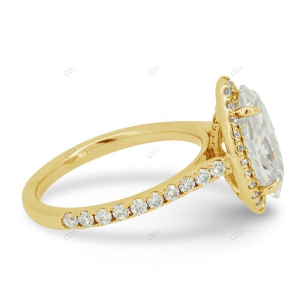 Marquise Cut Half Eternity Lab Grown Diamond Gold Ring