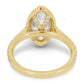 Marquise Cut Half Eternity Lab Grown Diamond Gold Ring