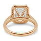 Emerald Cut Half Eternity Set Lab Grown Diamond Gold Ring