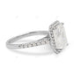Emerald Cut Half Eternity Set Lab Grown Diamond Gold Ring
