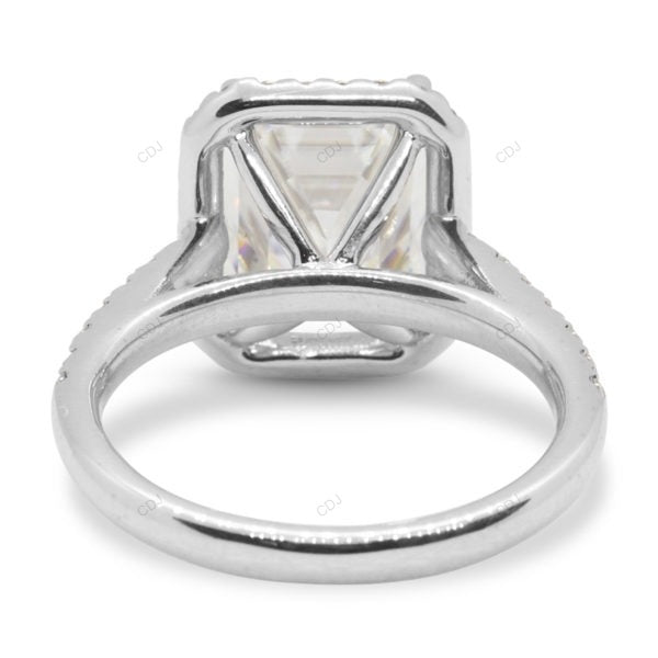 Emerald Cut Half Eternity Set Lab Grown Diamond Gold Ring