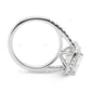 Emerald Cut Half Eternity Set Lab Grown Diamond Gold Ring