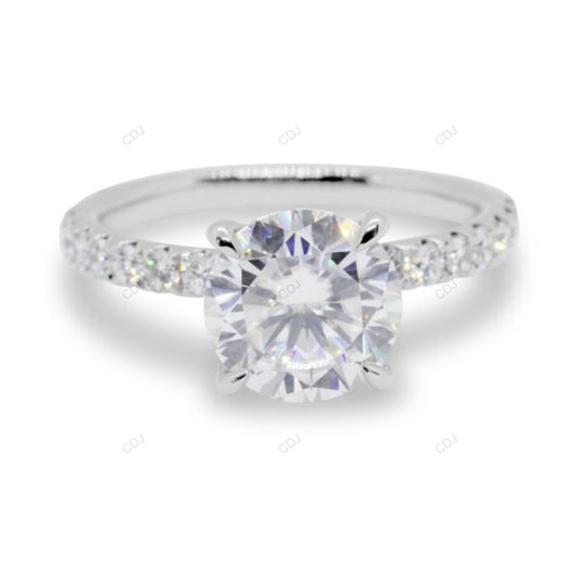 Half Eternity White Gold Lab Grown Diamond Ring
