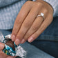 Half Eternity White Gold Lab Grown Diamond Ring