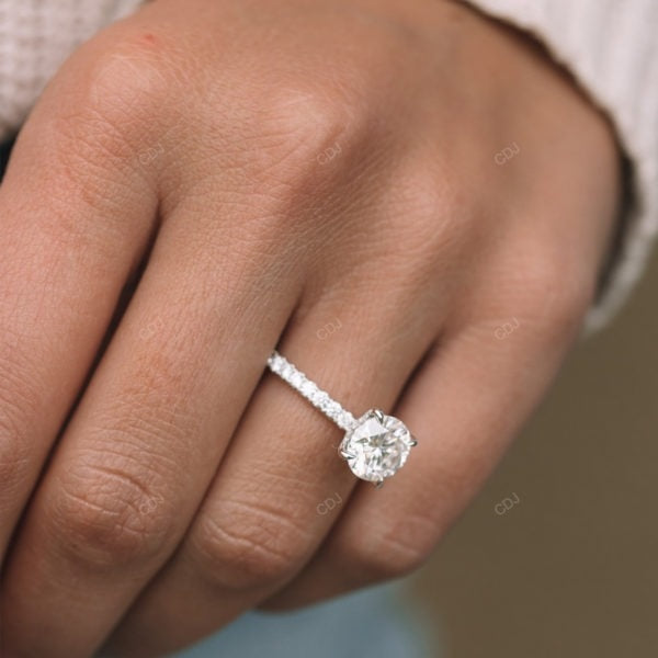 Half Eternity White Gold Lab Grown Diamond Ring