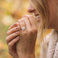 Half Eternity White Gold Lab Grown Diamond Ring
