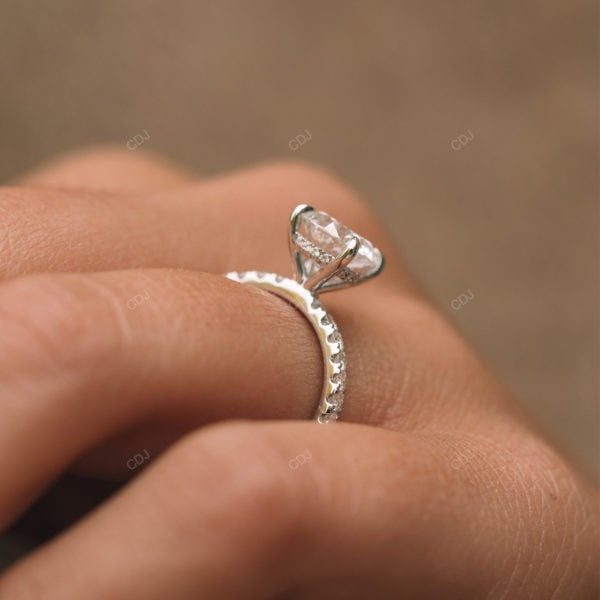 Half Eternity White Gold Lab Grown Diamond Ring