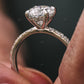 Half Eternity White Gold Lab Grown Diamond Ring