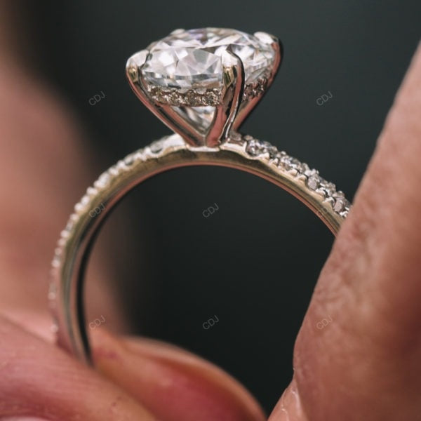Half Eternity White Gold Lab Grown Diamond Ring