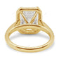 Emerald Cut Half Eternity Set Lab Grown Diamond Gold Ring