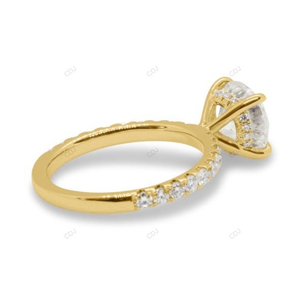 Half Eternity White Gold Lab Grown Diamond Ring Engagement Ring customdiamjewel