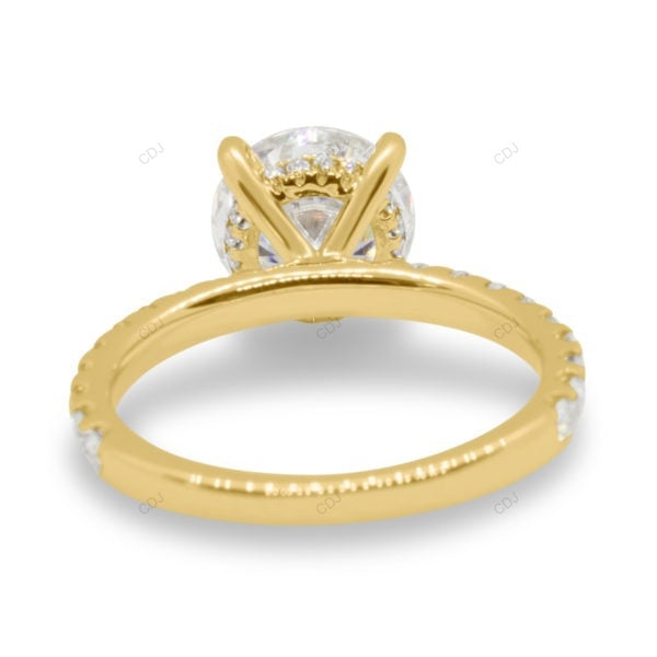 Half Eternity White Gold Lab Grown Diamond Ring Engagement Ring customdiamjewel
