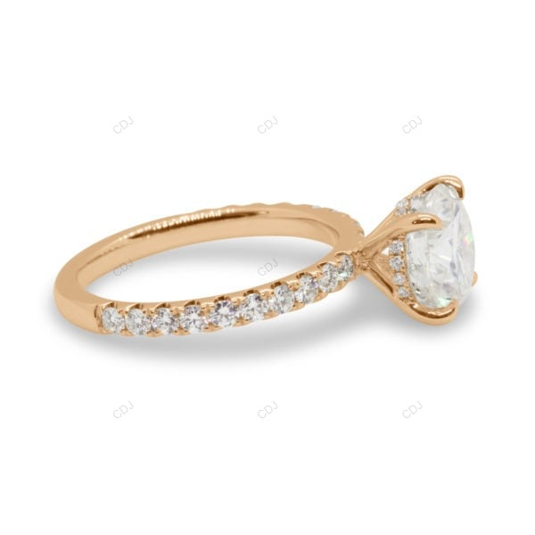 Half Eternity White Gold Lab Grown Diamond Ring Engagement Ring customdiamjewel