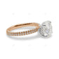 Two Tone Cluster Lab Grown Diamond Gold Ring