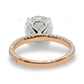Two Tone Cluster Lab Grown Diamond Gold Ring