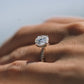 Two Tone Cluster Lab Grown Diamond Gold Ring