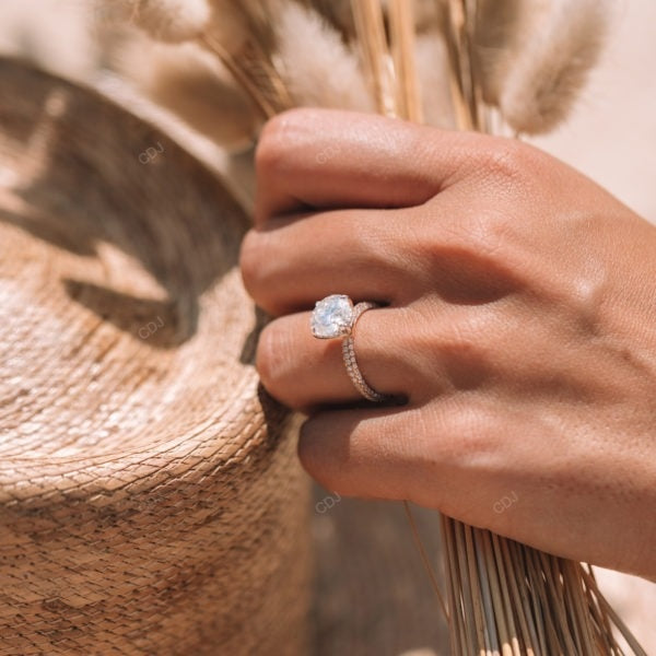 Two Tone Cluster Lab Grown Diamond Gold Ring