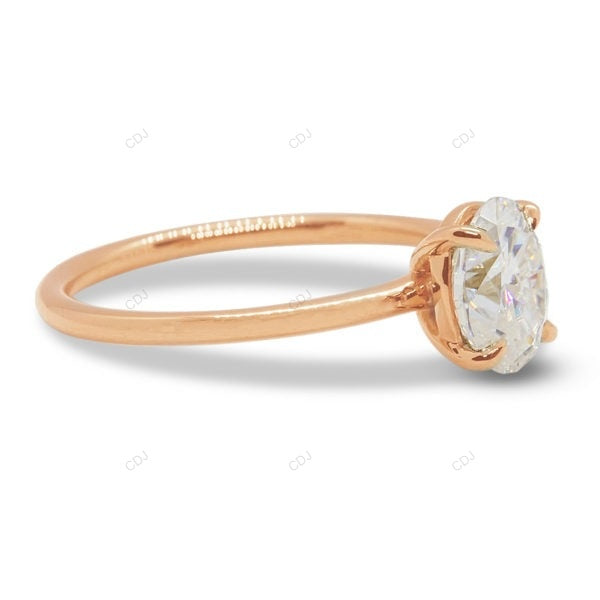 Oval Cut Lab Grown Diamond Rose Gold Ring
