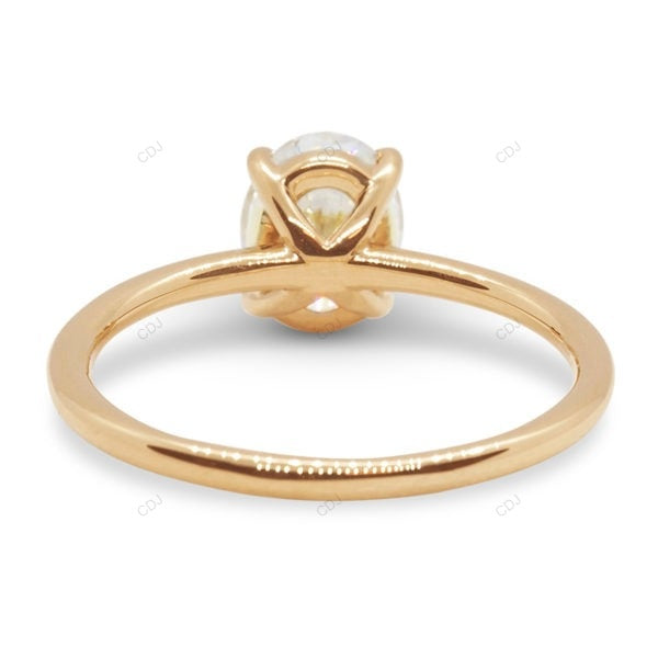 Oval Cut Lab Grown Diamond Rose Gold Ring