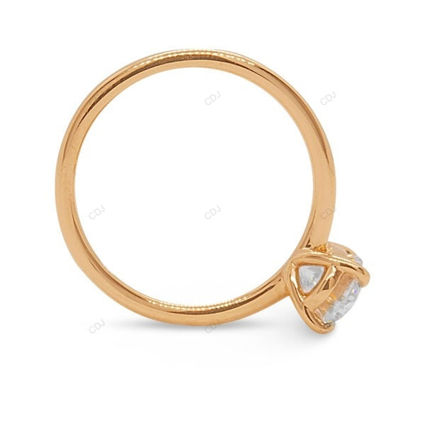 Oval Cut Lab Grown Diamond Rose Gold Ring