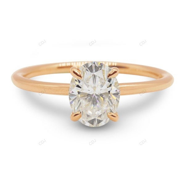 Oval Cut Lab Grown Diamond Rose Gold Ring