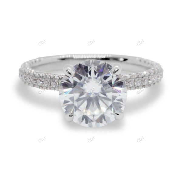 White Gold Lab Grown Diamond Cluster Ring