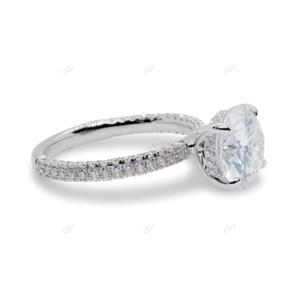 White Gold Lab Grown Diamond Cluster Ring