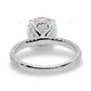 White Gold Lab Grown Diamond Cluster Ring