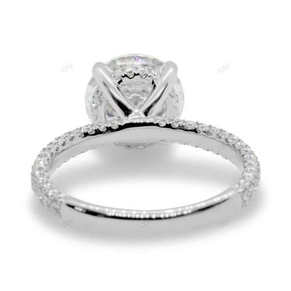 White Gold Lab Grown Diamond Cluster Ring