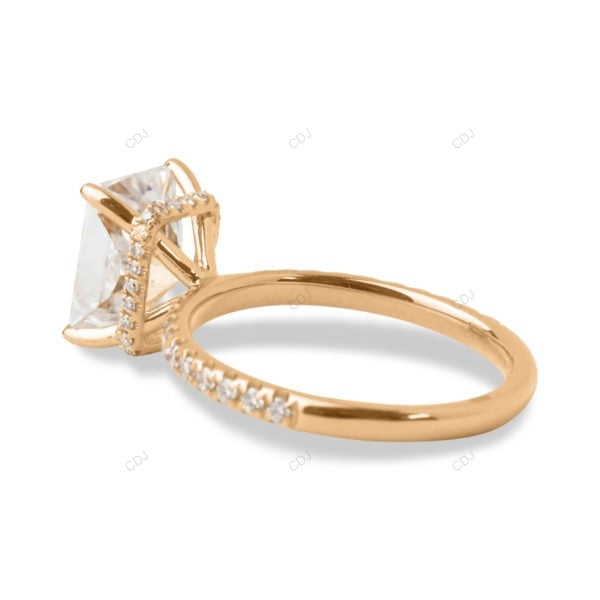 Radiant Cut Cluster Rose Gold Lab Grown Diamond Ring
