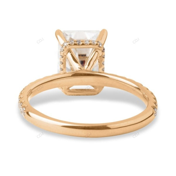 Radiant Cut Cluster Rose Gold Lab Grown Diamond Ring