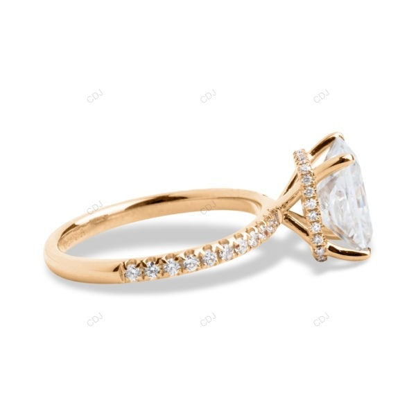 Radiant Cut Cluster Rose Gold Lab Grown Diamond Ring