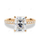 Radiant Cut Cluster Rose Gold Lab Grown Diamond Ring
