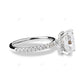 Radiant Cut Cluster Rose Gold Lab Grown Diamond Ring