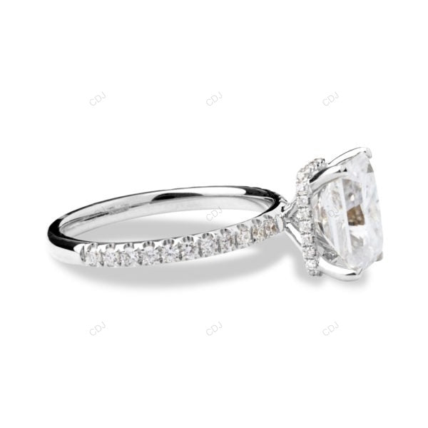 Radiant Cut Cluster Rose Gold Lab Grown Diamond Ring