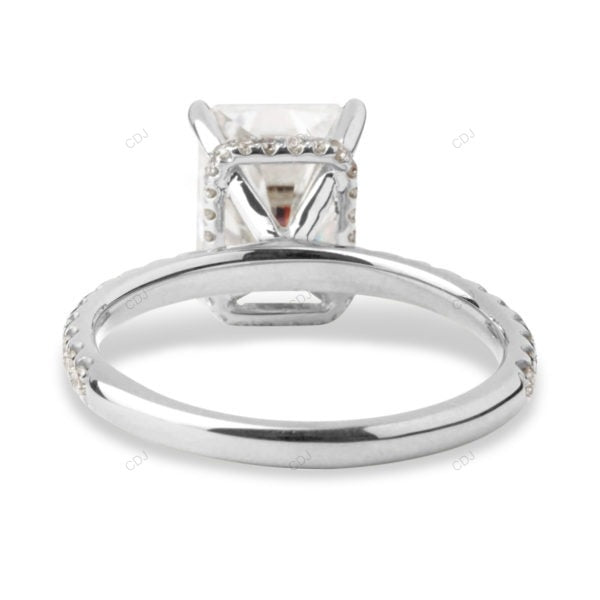 Radiant Cut Cluster Rose Gold Lab Grown Diamond Ring