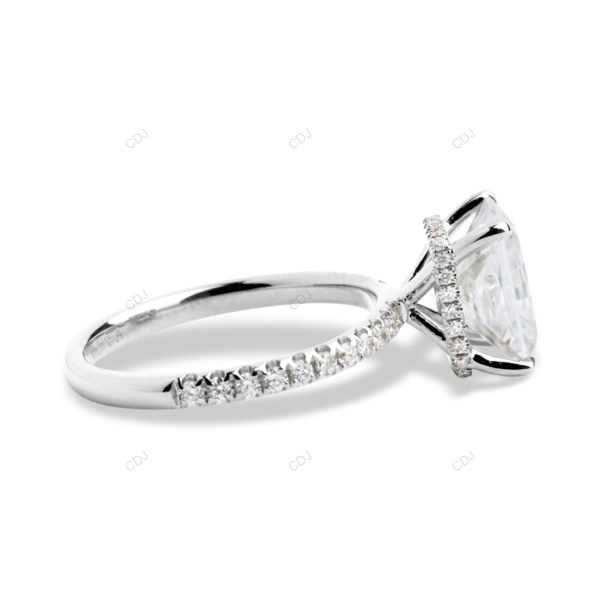 Radiant Cut Cluster Rose Gold Lab Grown Diamond Ring